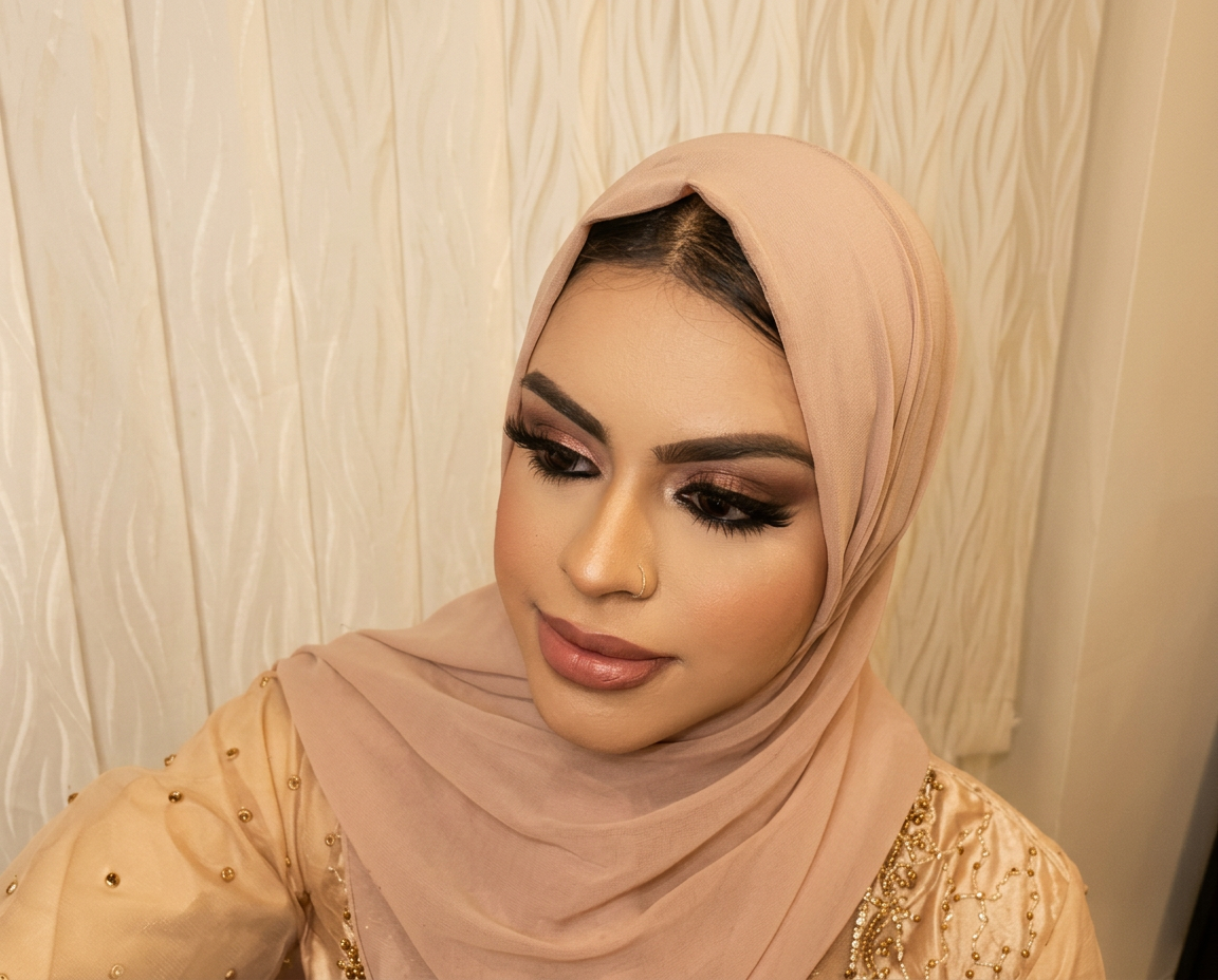 Party glam — winged liner and glow